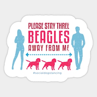 Beagle Social Distancing Guide Sticker